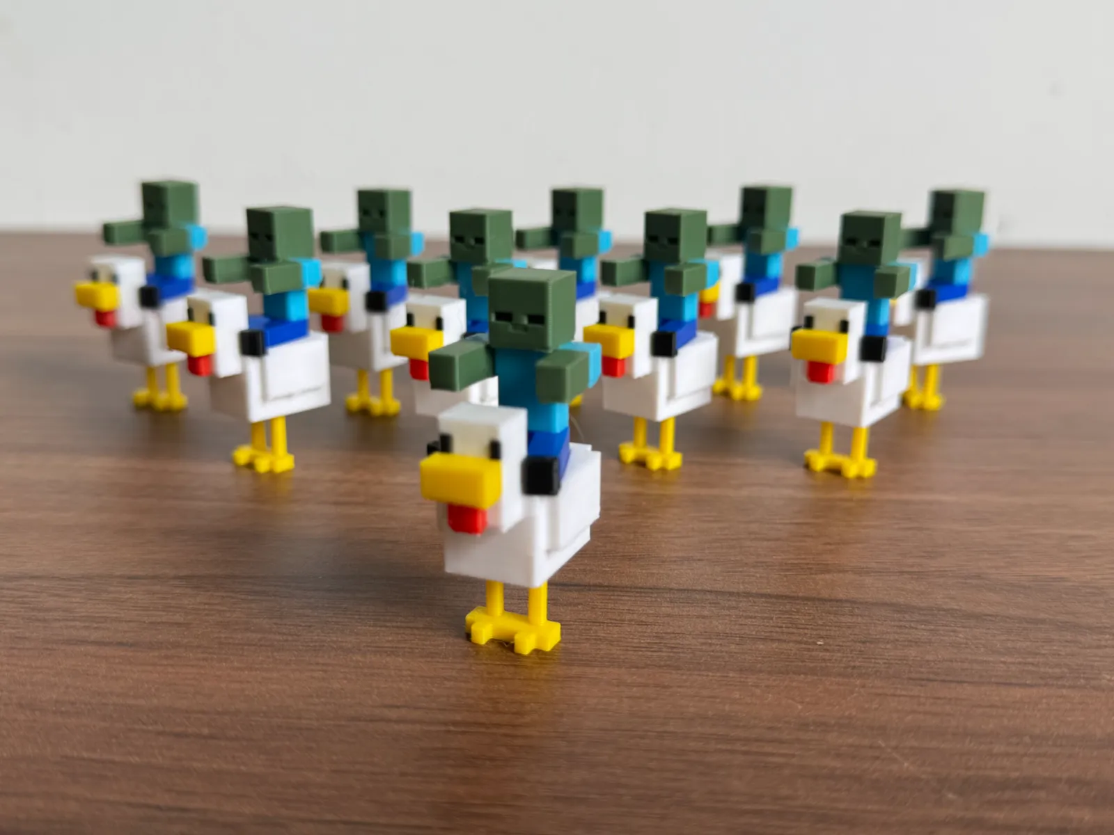 مجسّم زومبي راكب الدجاجة ماينكرافت (Minecraft Zombie Jockey Figure) — منتج برِنتو