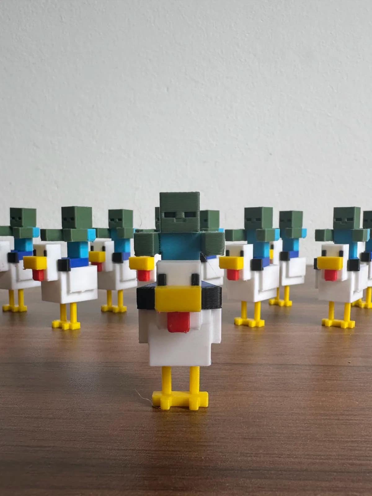 مجسّم زومبي راكب الدجاجة ماينكرافت (Minecraft Zombie Jockey Figure) — صورة 3
