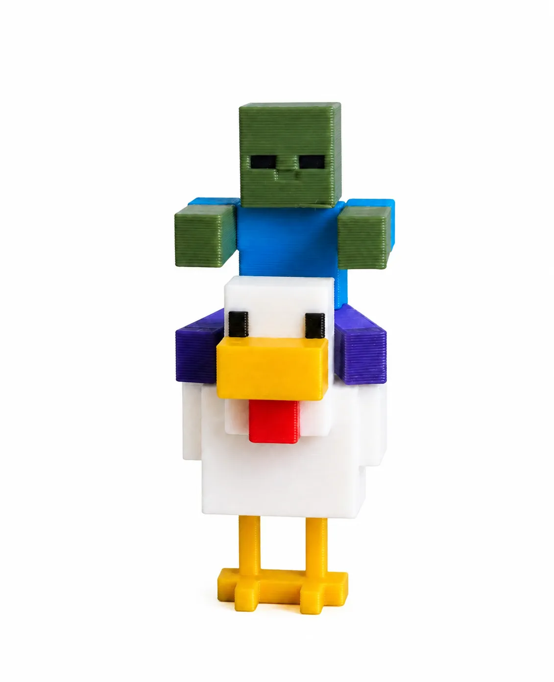 مجسّم زومبي راكب الدجاجة ماينكرافت (Minecraft Zombie Jockey Figure) — صورة 4