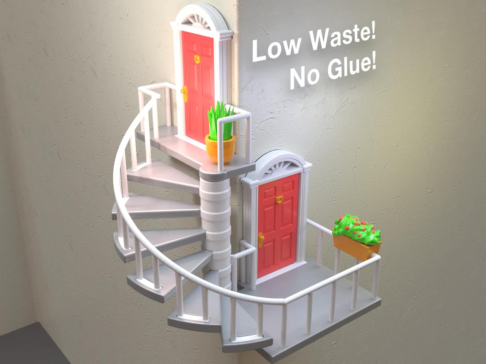 ديكور زاوية الغرفة بطراز السلالم (Corner Stairs Wall Decor) — منتج برِنتو