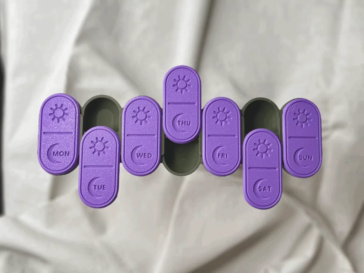 منظم حبوب بتصميم عصري مميز (Modern Pill Organizer) — صورة 2