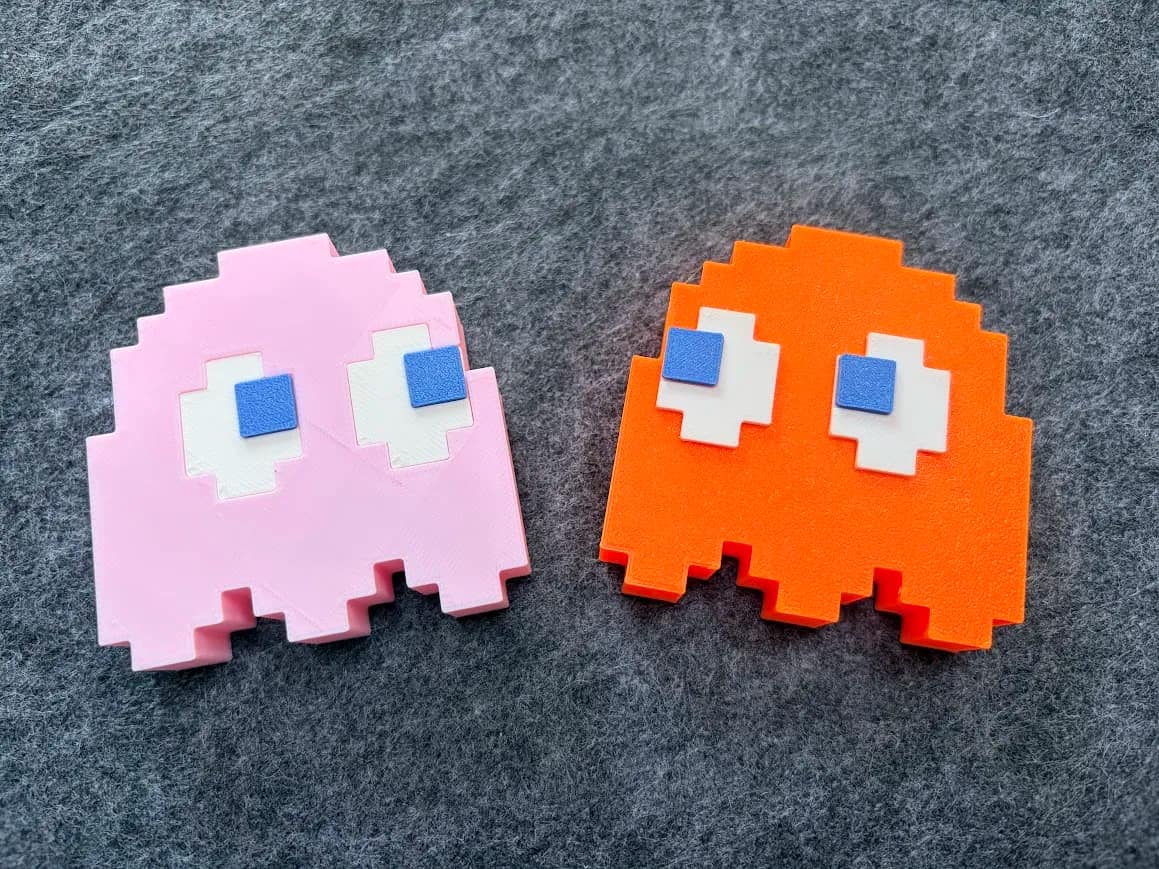 مجسمات ديكور باك مان والأشباح (Pac-Man Pixel Figures Set) — صورة 3