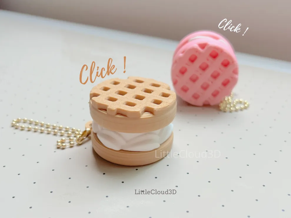 كليكر وافل لتقليل التوتر (Waffle Clicker) — كليكر · ميدالية مفاتيح