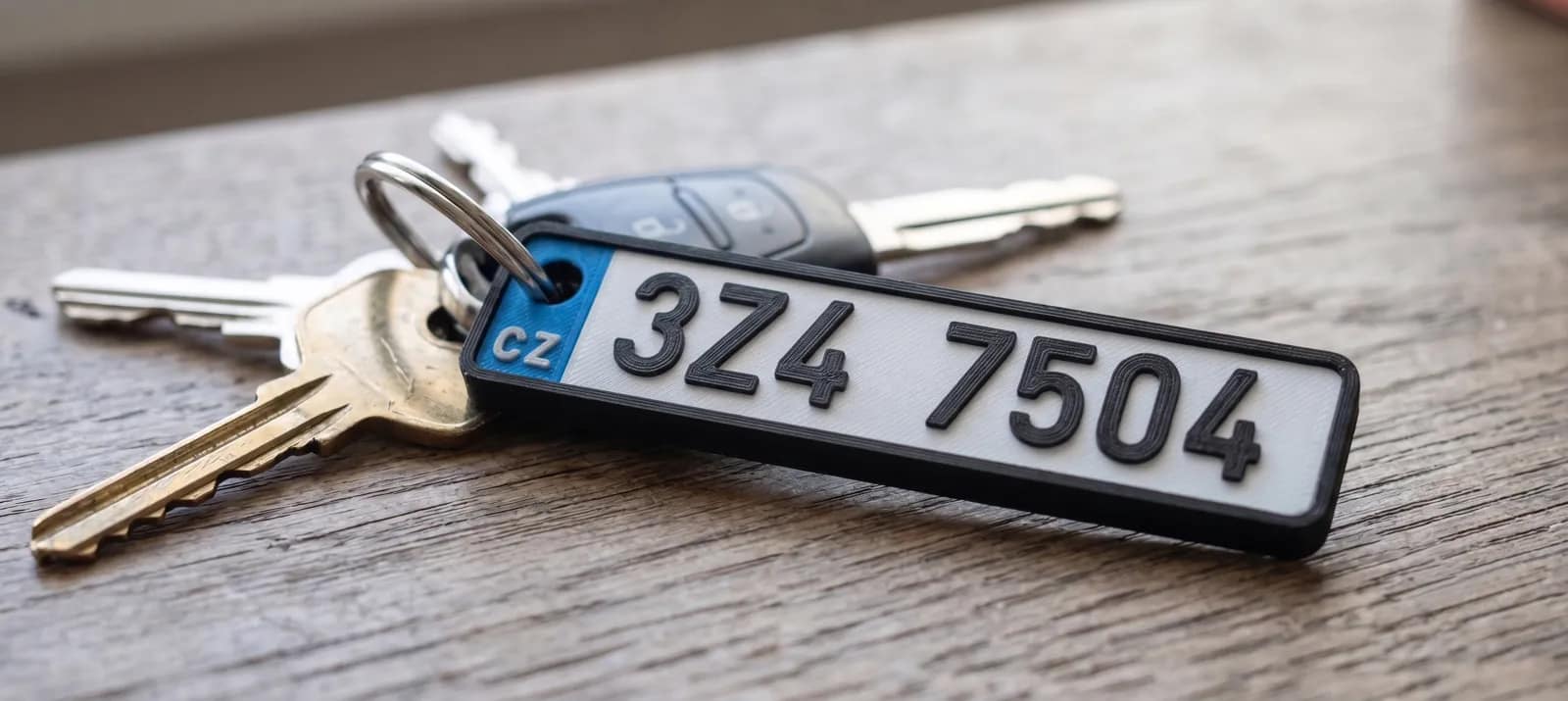 ميدالية لوحة سيارة مخصصة (Custom License Plate Keychain) — صورة 2
