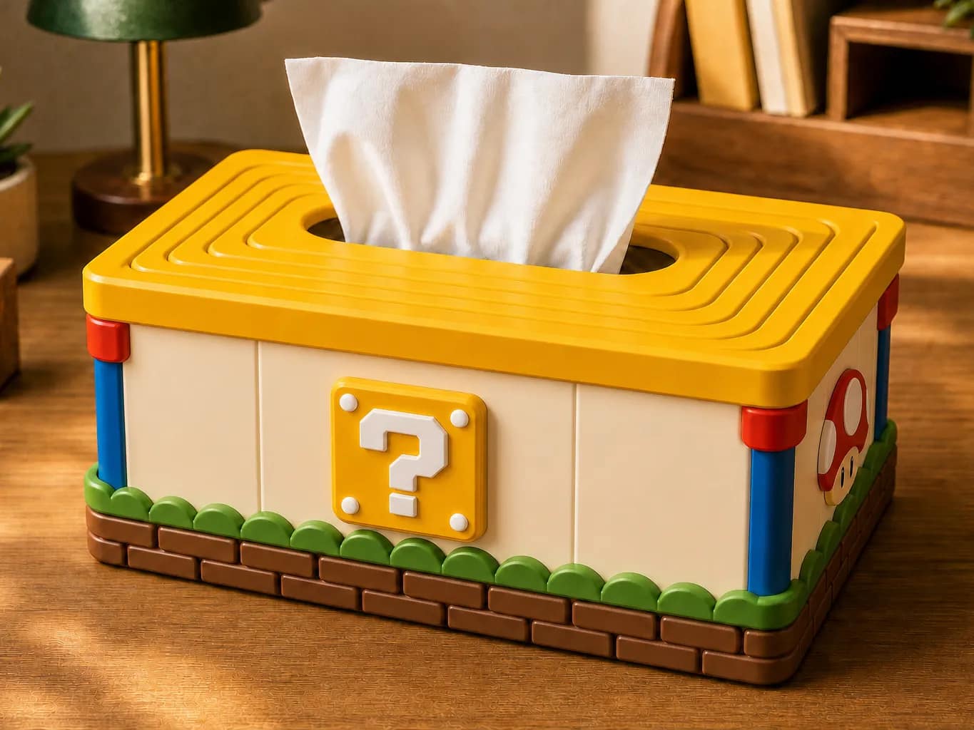 مجسّم علبة مناديل سوبر ماريو (Super Mario Tissue Box Figure) — منتج برِنتو