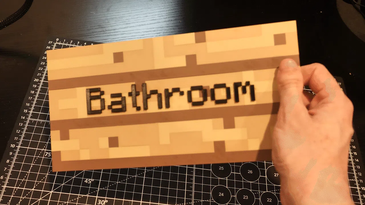 ديكور لافتة ماينكرافت خشبية (Minecraft Wooden Sign Decor) — صورة 2