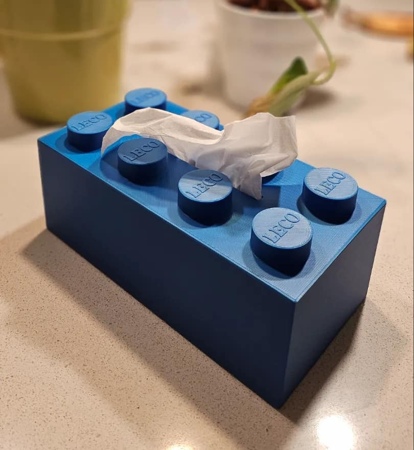 ديكور علبة مناديل ليغو (Lego Brick Tissue Box) — منتج برِنتو